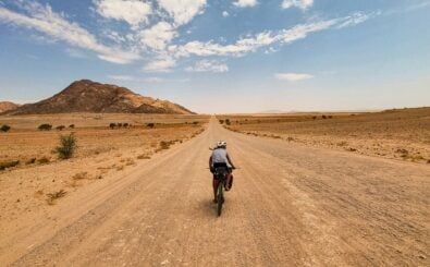 Wiebke Lühmann unterwegs in Namibia. Foto: Julien Soleil