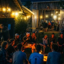 Stimmung beim Fenderfest mit Peter Weigle