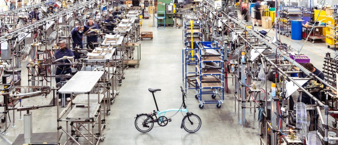 Brompton fertigt seine Rahmen in einer eigenen Fabrik in England. Foto: Brompton