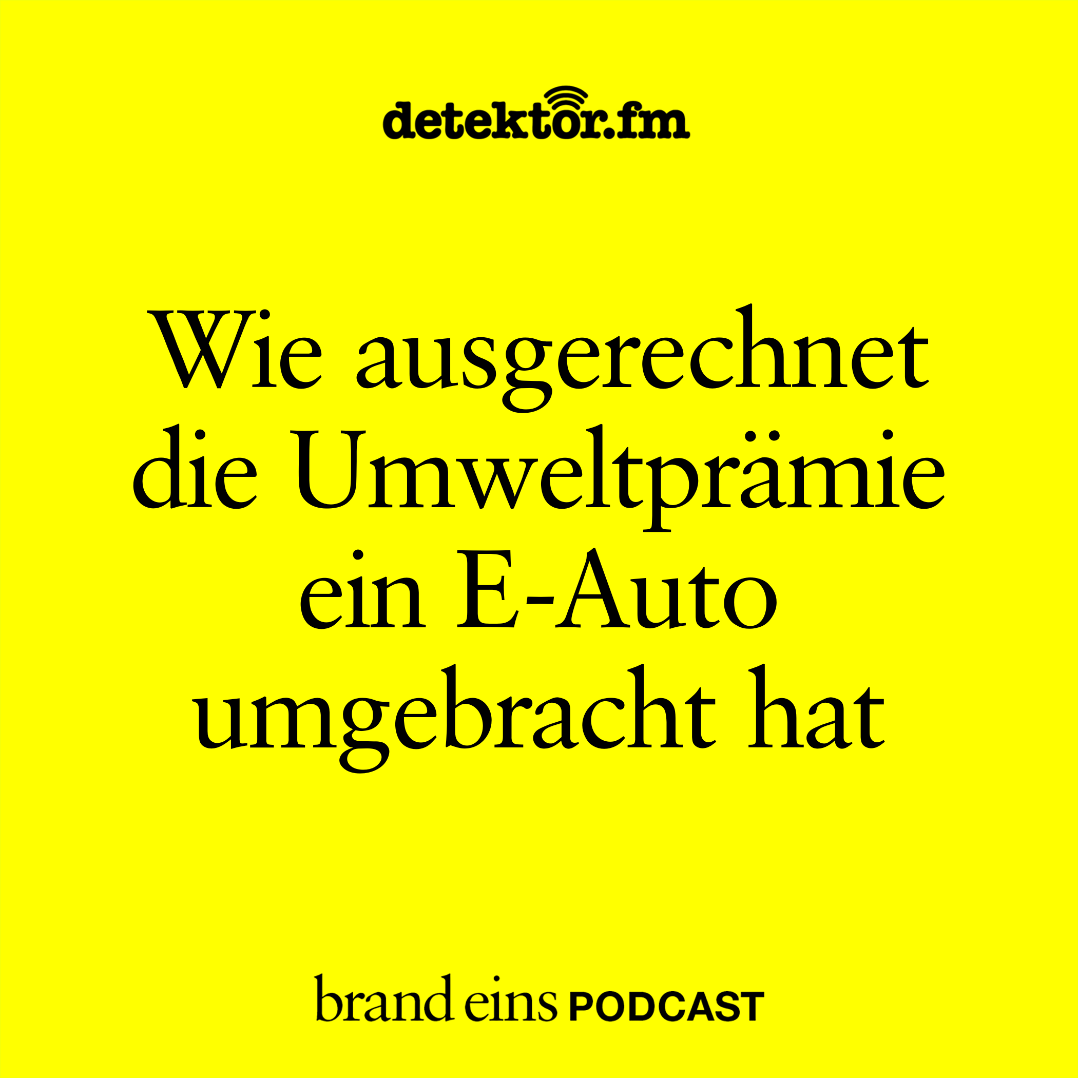 Wie ausgerechnet die Umweltprämie ein E-Auto umgebracht hat