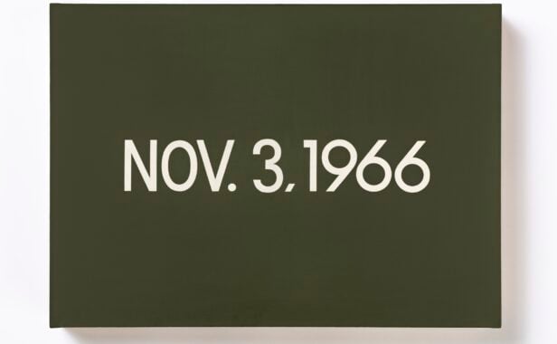 On Kawara, Nov. 3, 1966, 1966, Acryl auf Leinwand, Karton, Zeitung, OnKaw/M 1, Written Art Foundation