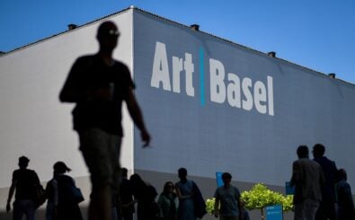 Visitors are seen at the entrance of Art Basel the world’s premier modern and contemporary art fair during the preview day on June 13, 2017 in Basel. Art Basel will take place to the public from June 15 to 18 in Basel. (Photo by Fabrice COFFRINI / AFP)