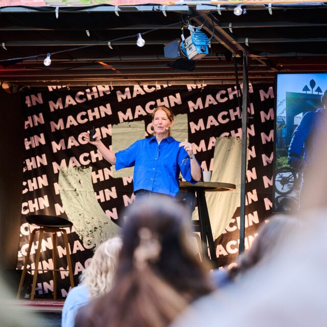 Antje von Dewitz auf dem MACHN-Festival in Leipzig