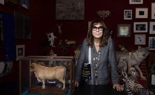 French writer, photographer, installation artist, and conceptual artist Sophie Calle, poses during her exhibition at the Musée National Picasso, or Picasso Museum, in Paris, on September 28, 2023. (Photo by JOEL SAGET / AFP)