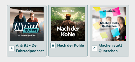 Auswahlfenster der Umfrage von letzter Woche.